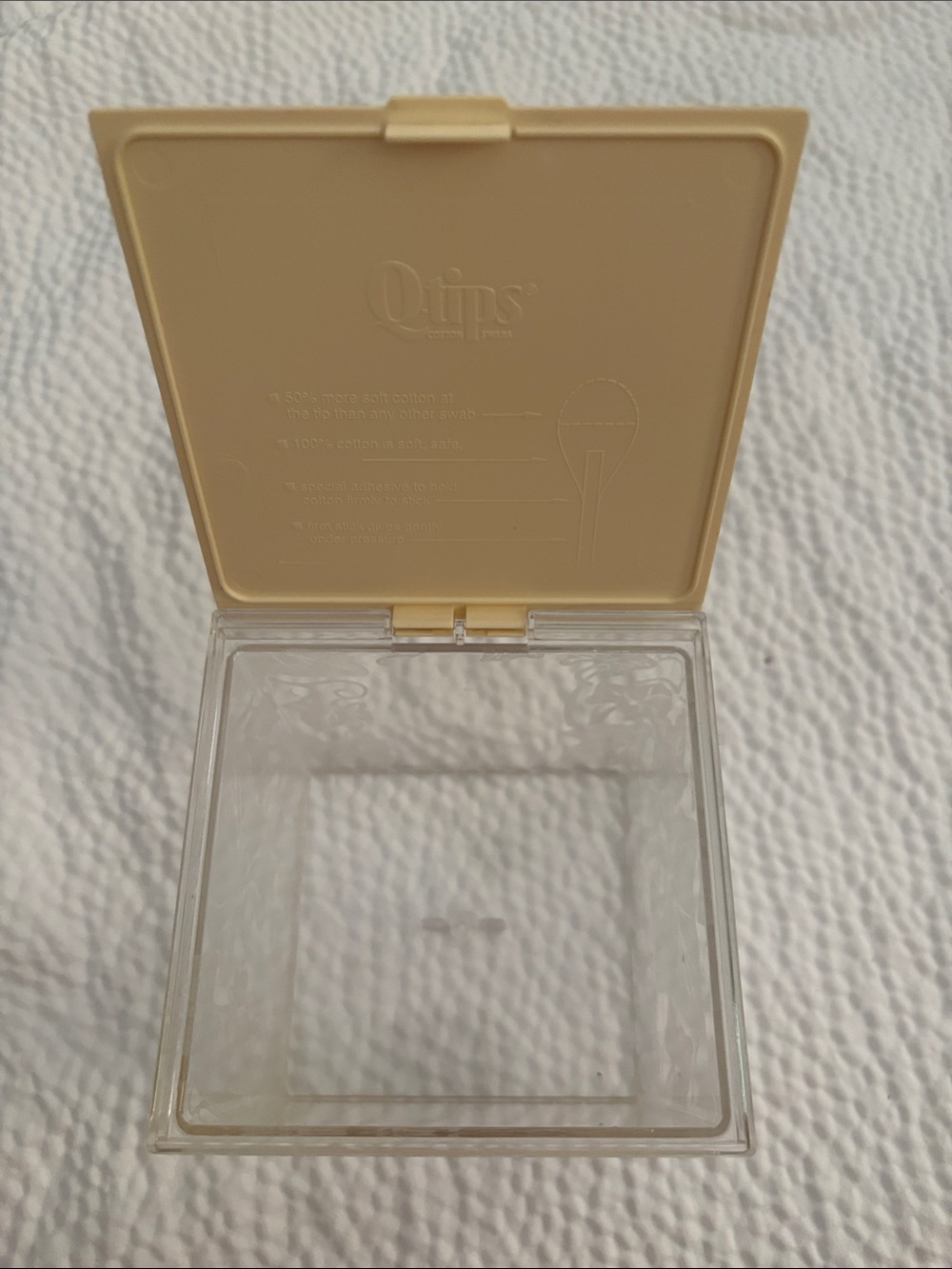 Vintage Clear Acrylic Q-Tip Holder Excellent Condition - Picture 10 of 10